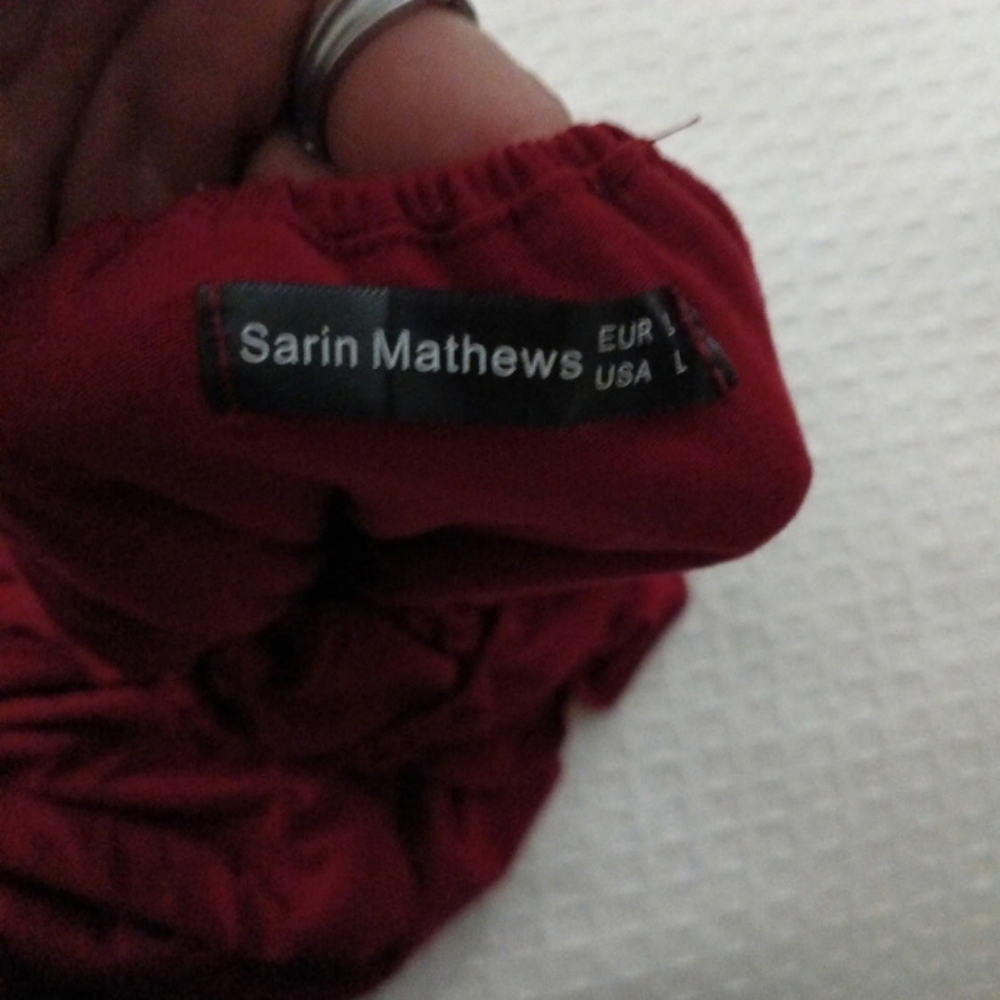 Sarin Mathews Elegant Red Top